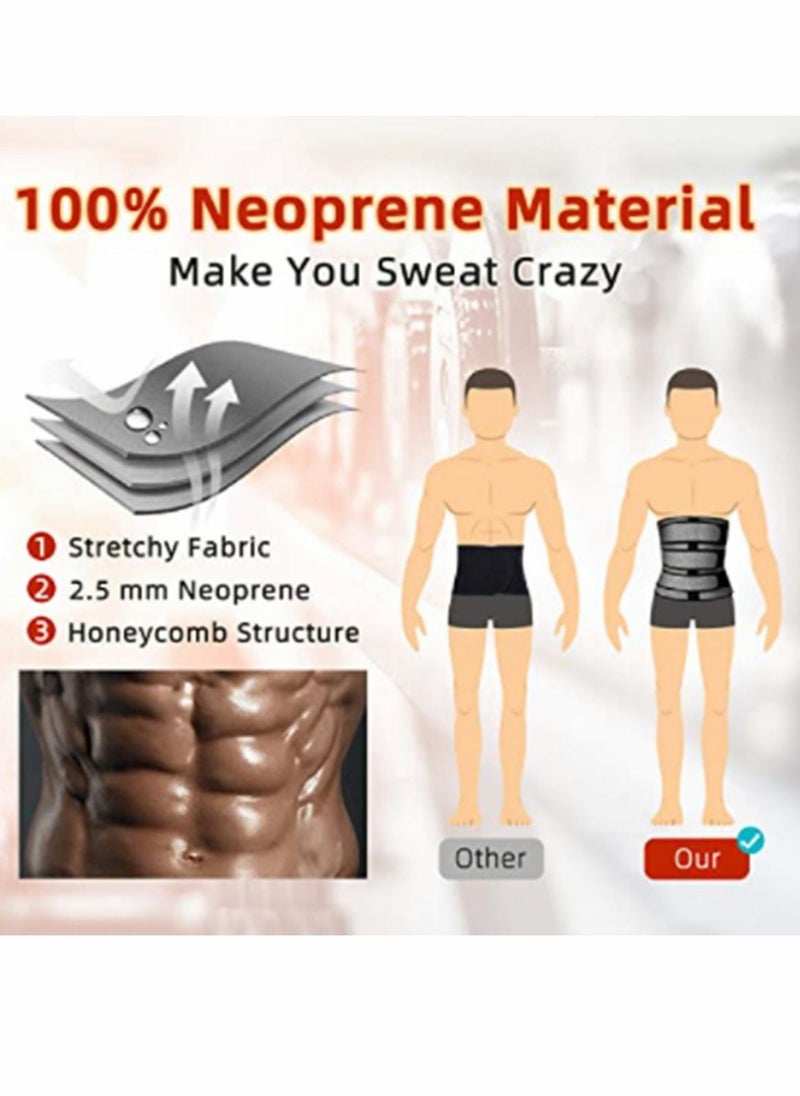 KASTWAVE - Waist Trimmer for Men, Belly Fat Burner Waist Trainer Unisex, Workout Neoprene Belt Body Shaper Belt Women Sculpting Back Support and Improved Posture,XL - Image 1