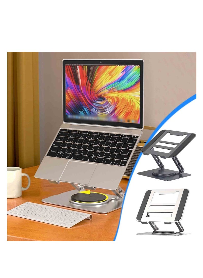 ARNOTEC Laptop Stand for Desk with 360° Rotating Base, Multi-Angle Adjustable Laptop Stands, Foldable Laptop Riser Compatible with 10 to 15.6 Inches PC Computer  - Image 5