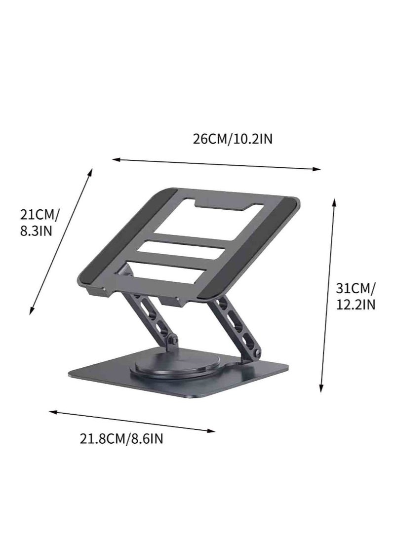 ARNOTEC Laptop Stand for Desk with 360° Rotating Base, Multi-Angle Adjustable Laptop Stands, Foldable Laptop Riser Compatible with 10 to 15.6 Inches PC Computer  - Image 4