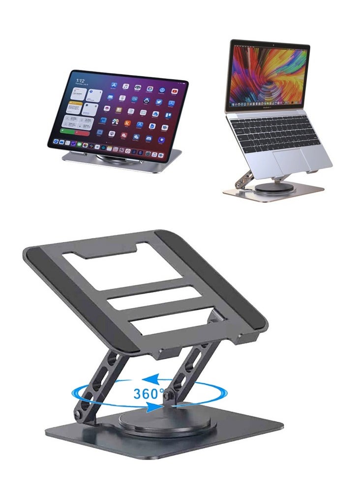 ARNOTEC Laptop Stand for Desk with 360° Rotating Base, Multi-Angle Adjustable Laptop Stands, Foldable Laptop Riser Compatible with 10 to 15.6 Inches PC Computer  - Image 1