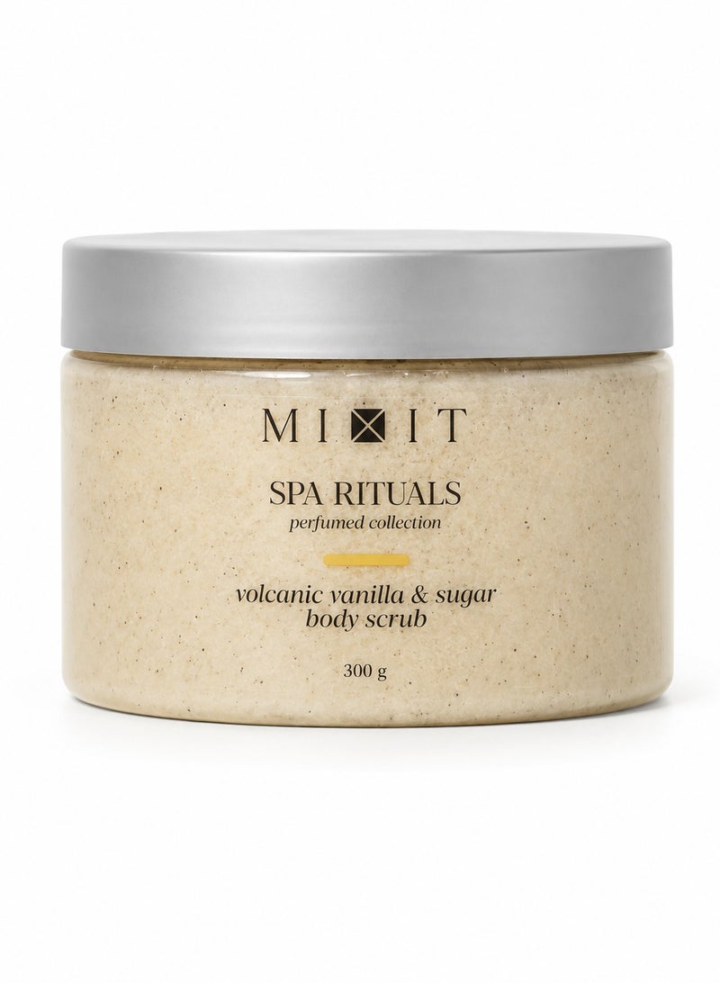 MIXIT Spa Rituals Volcanic Vanilla & Sugar Smoothing Body Scrub, Exfoliating Detox Scrub, 300g - Image 1