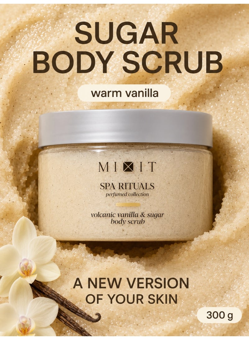 MIXIT Spa Rituals Volcanic Vanilla & Sugar Smoothing Body Scrub, Exfoliating Detox Scrub, 300g - Image 2