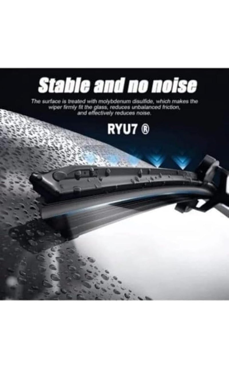 RYU7 Front Specific Wiper Blades Fits For Cayenne 2008-2017(92A allroad) Size -26" 26" (Pack of 2) - Image 2