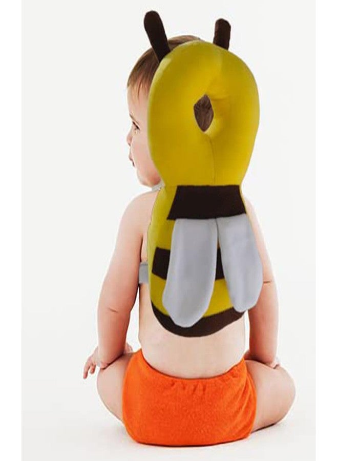 Ess Cubes Enterprise Baby Head Guard Safety Protector Cushion Plush Soft Toy Early Learning Toy Crawling Walking Running Toddler Fall Protection Baby Protector Child Adjustable Shoulder Strap Backpack (Yellow, Bee) - Image 5