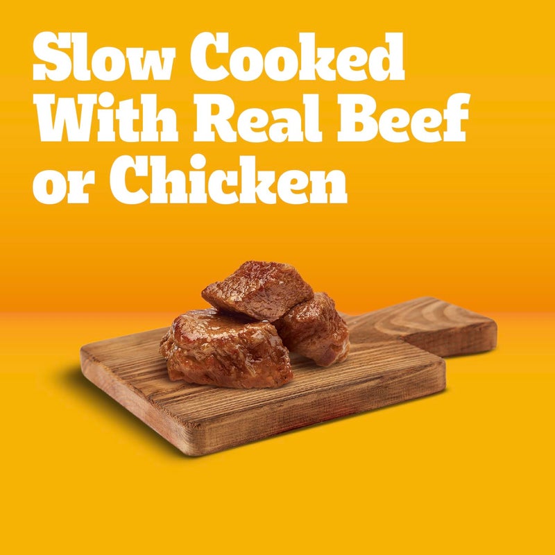 Pedigree Chopped Ground Dinner Wet Dog Food Beef & Bacon Variety Pack, (30) 3.5 oz. Pouches - Image 3