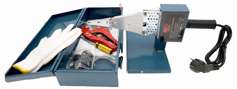 بوس_لايف_ستايل ماكينة لحام الأنابيب PPR بقدرة 1800 وات ومجموعة قاطع الأنابيب ماكينة لحام البلاستيك المصهور بالحرارة لـ PPR، PE، PP (20-63 مم) ماكينة لحام الأنابيب البلاستيكية المذوبة بالحرارة لـ PPR، PE، PP 20-63 مم - Image 1