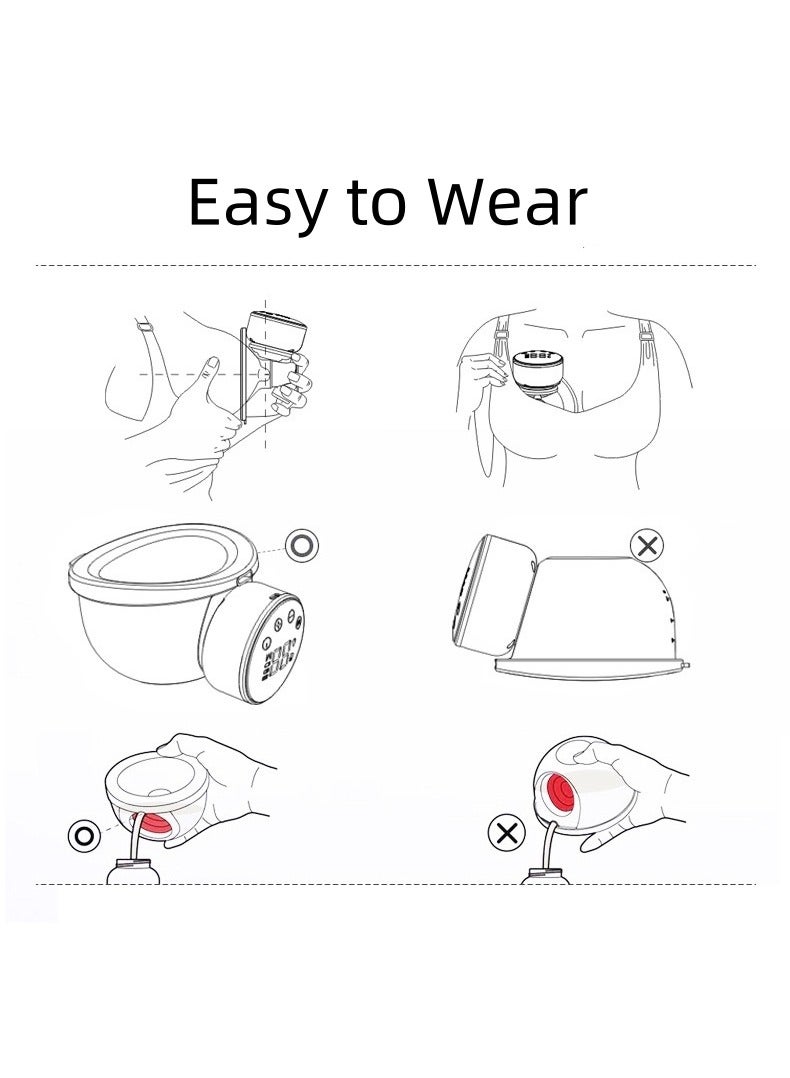 مضخة ثدي يمكن ارتداؤها مضخة ثدي بدون استخدام اليدين بثلاثة أوضاع - Image 5