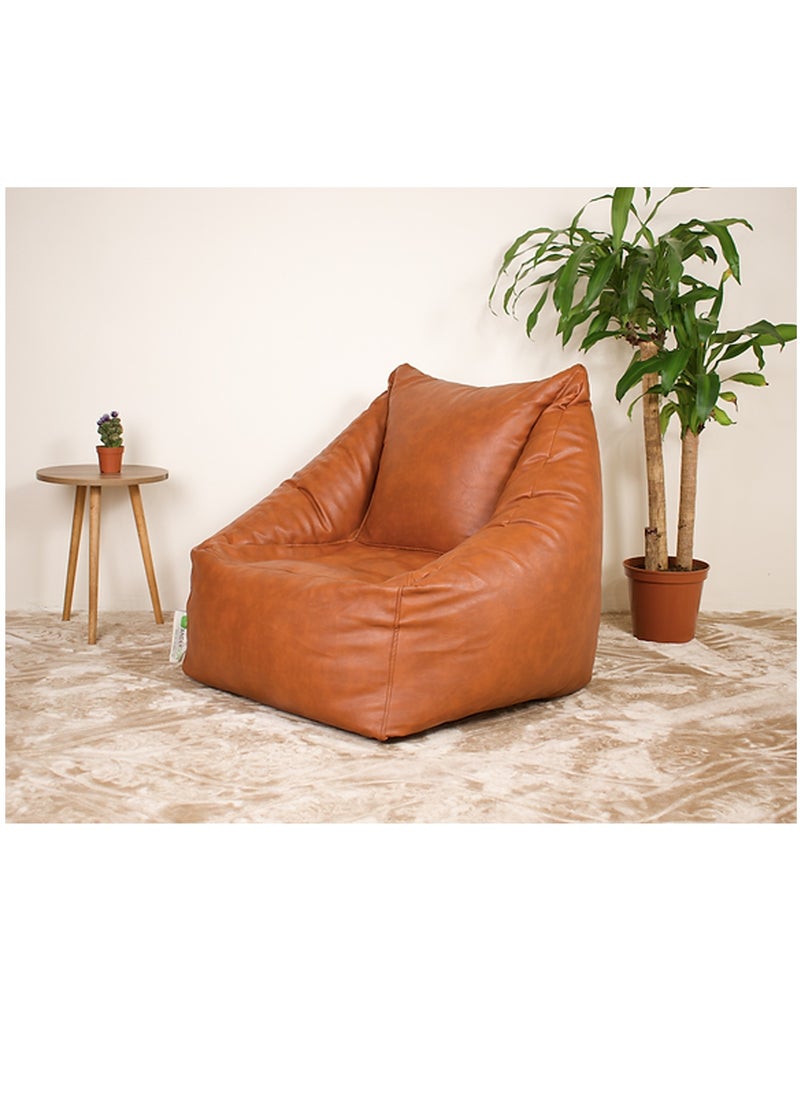 ANDERSON - Grand bean bag leather brown color - Image 1