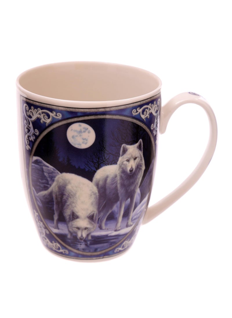 Puckator Lisa Parker Winter Warrior Wolf Porcelain Mug 