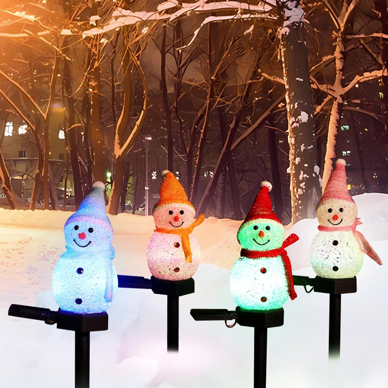 MLKNK Outdoor Christmas Decorations 2025Christmas Light Stakes for YardSnowman Solar LightsSnowman Christmas Ornaments for Yard Garden Lawn Landscape Patio Walkway Decor - Image 2