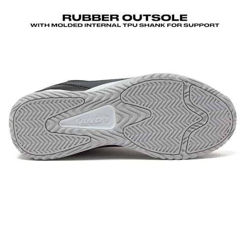 AND1 Pulse 3.0 Basketball Shoes for Men, Indoor or Outdoor, Street or Court Basketball Sneakers Men - Black, Red, or White - Black/White/Light Grey, 9.5 Medium - Image 5