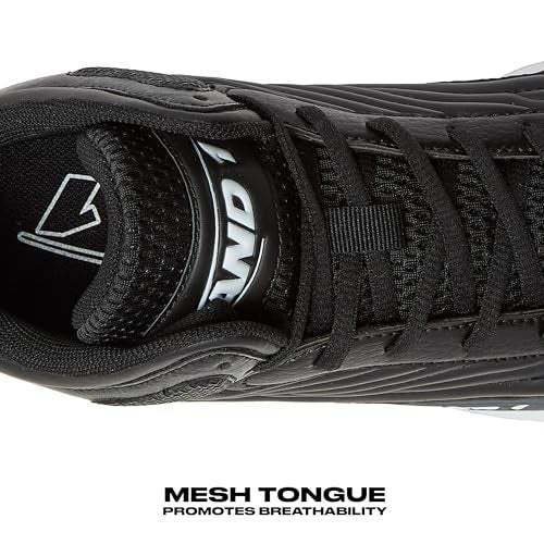 AND1 Pulse 3.0 Basketball Shoes for Men, Indoor or Outdoor, Street or Court Basketball Sneakers Men - Black, Red, or White - Black/White/Light Grey, 9.5 Medium - Image 4