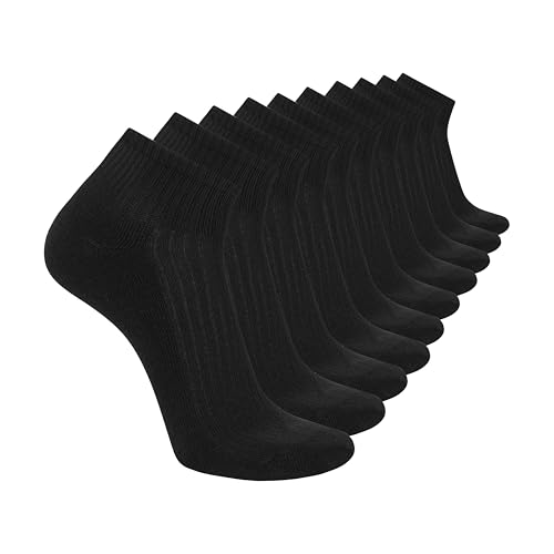 Skechers Men's 10-Pack Half Terry Classic Quarter Crew Socks, Comfort-Fit & Cushioned Footbed - Image 1
