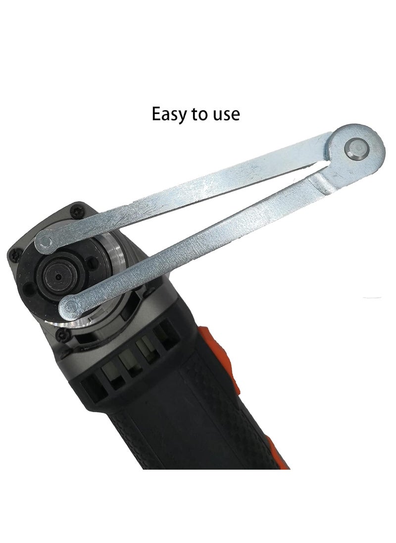 Boounyatin - Universal Adjustable Angle Grinder Wrench Adjustable Pin Spanner InstallRemoval Tool for Backing Pads on Angle Grinder 4mm Silver - Image 1
