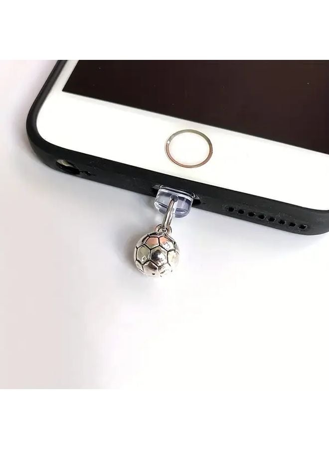 Mini 3D Football Phone Dust Plug Alloy For iPhone 6 14 Pro Max Charging Port Protector - Image 5