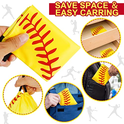 Shappy 12 Pcs 17 Inch Softball Style Drawstring Bag Sports Ball Backpack Drawstring Sack Cinch Bags for Team Gift Party Favors - Image 2
