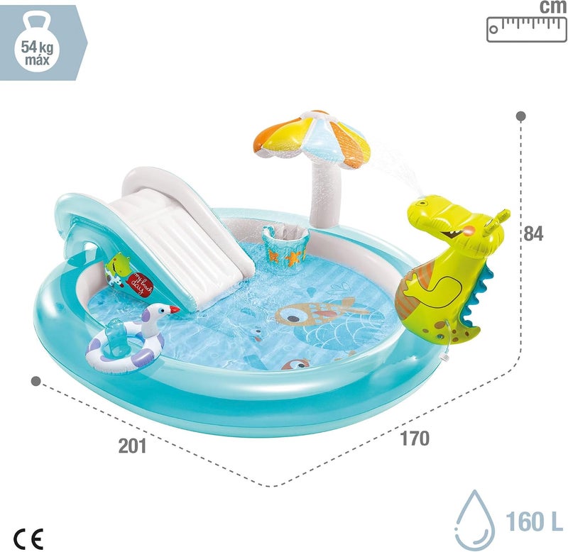 Intex Gator Play Center Inflatable Pool with Slide and Sprayer - Image 3