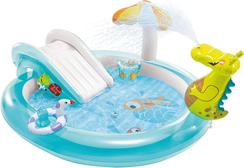 Intex Gator Play Center Inflatable Pool with Slide and Sprayer - Image 1