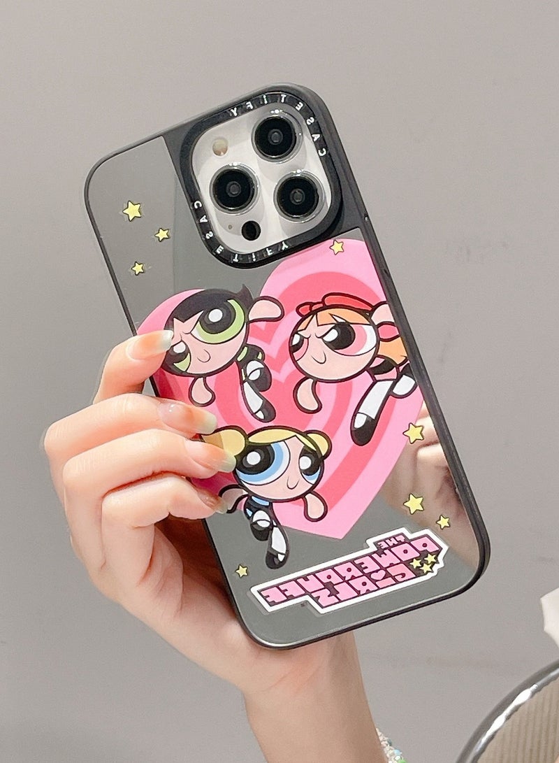 Apple iPhone 15 Pro Max Case The Powerpuff Girls Phone Cover - Mirror Face