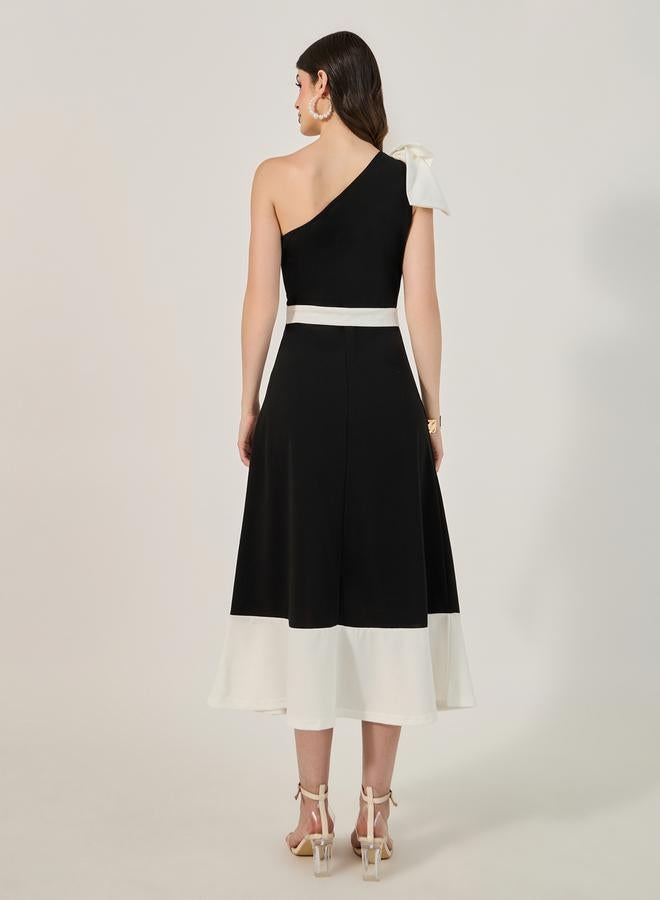 ستايلي فستان بحزام غير متماثل - Image 5