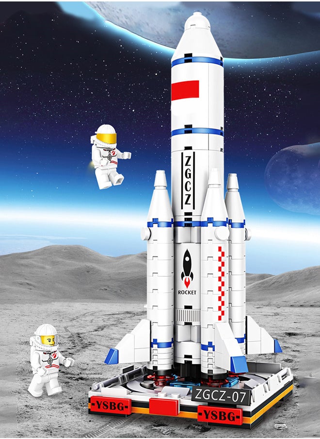 303 Pcs Space Rocket Launch Center Building Blocks Toys Construction Educational Learning STEM Toy Gift for Boys Girls All Ages  - Image 1