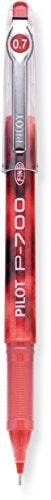 Pilot, Precise P-700 Gel Ink Rolling Ball Stick Pens, Marbled Barrel, Fine Point 0.7 mm, Red, Pack of 12 - Image 2