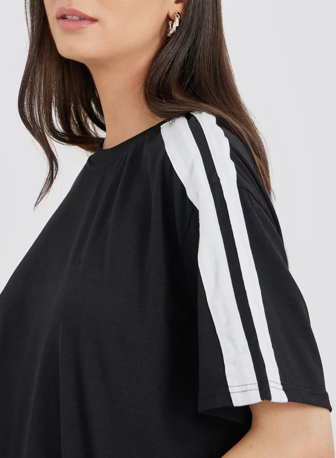 Take Two Take Two Side Striped Panel Regular T-Shirt and Joggers Co-Ords