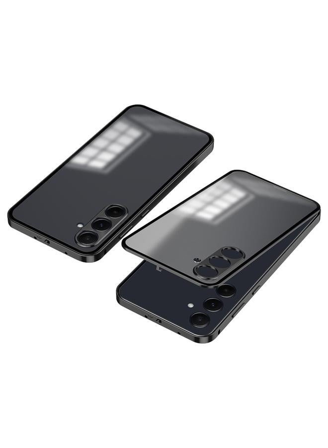 S-TOP Case For Samsung Galaxy A55 5G Snap Buckle Metal Frame Frosted Phone Case - Image 1