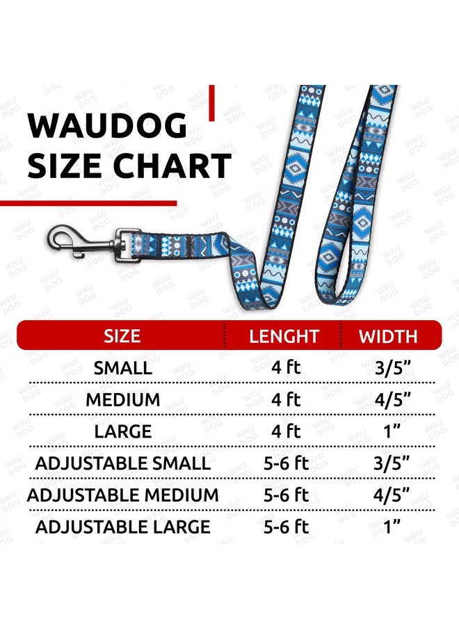 WAUDOG Nylon Dog Leash for Small Dogs and Medium Dogs 4 Ft - Strong Dog Leash for Large Dogs - Heavy Duty Dog Leashes for Large Breed Dogs & Puppy Leash for Small Boy & Girl Dogs