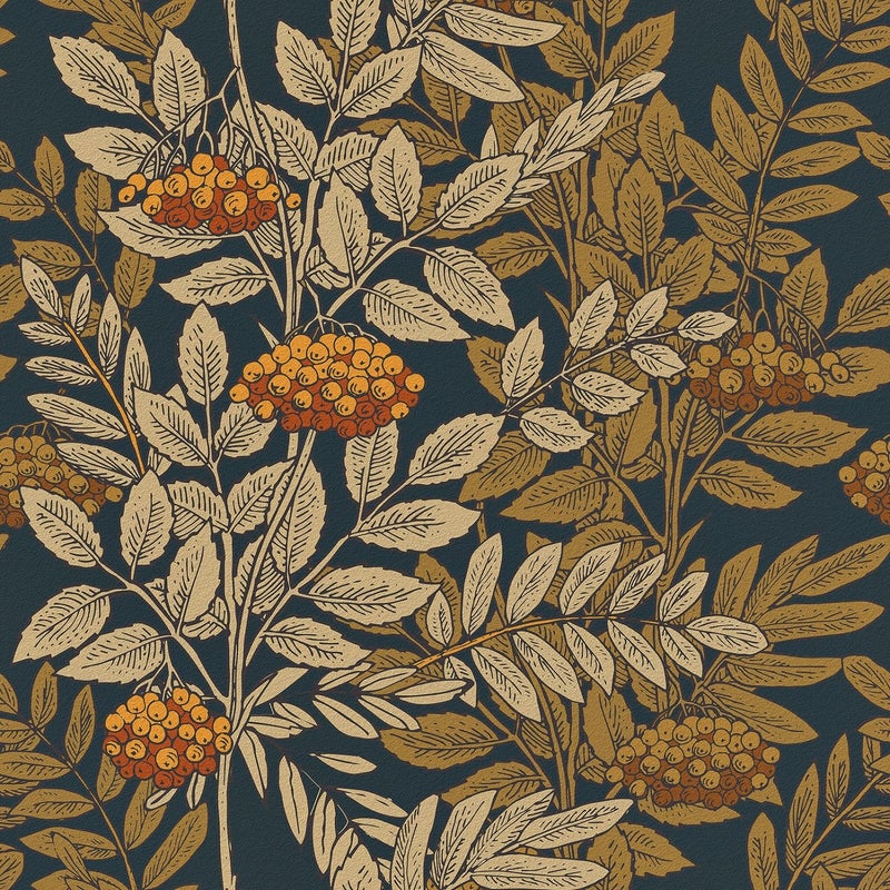 Wallercity Vintage Floral Peel and Stick Wallpaper Boho Self Adhesive Wall Paper for Bedroom Bathroom Vinyl Retro Brown Leaf Contact Paper for Countertops Table Wall Covering Shelf Liner 175x102