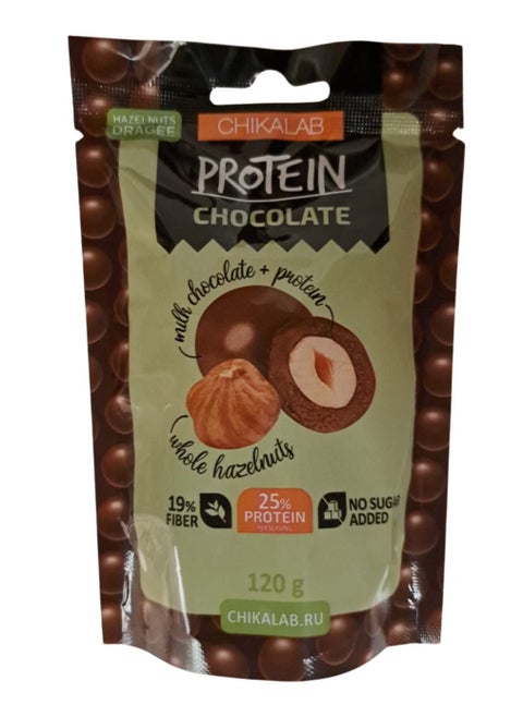 Protein Chocolate Hazelnuts Dragee No Sugar Added 120g