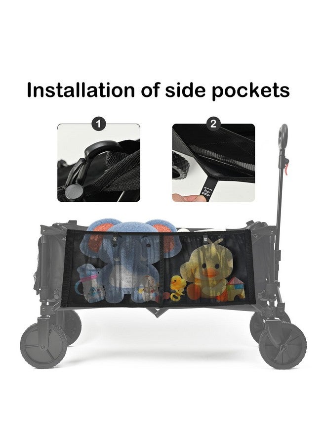 HX AURIZE Stroller Wagon Cargo Net and Organizer Wagon Accessories Compatible with WONDERFOLD All W-Series Models Black - Image 4