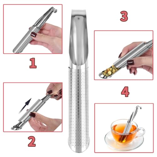 ANZAILALA Tea Strainer Stainless Steel Tea Infuser for Dust Tea Green Tea Filter Infuser - Image 2