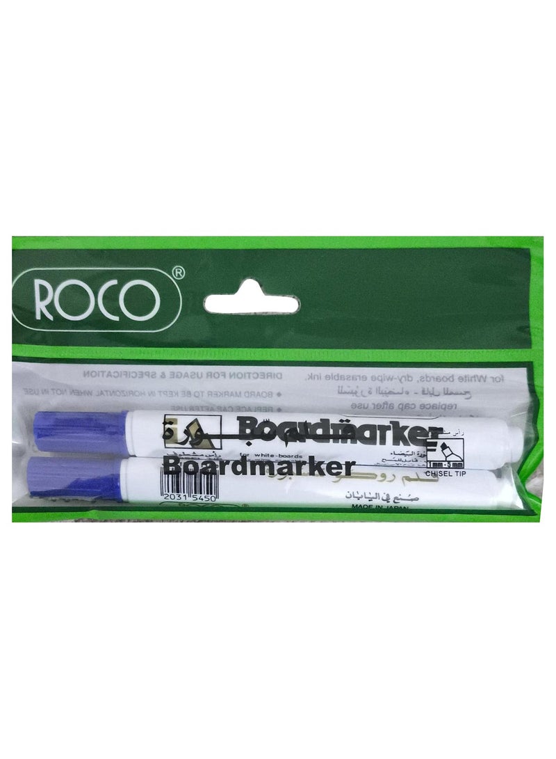 ROCO Pack of 2 Blue Color Roco Whiteboard Marker, Dry Erase  - Image 1