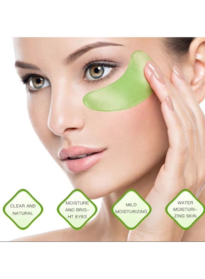 Zozu 10 Pcs Eye Mask Set Mung Bean Firming Moisturizing Crystal Eye Mask Replenish Moisture Reduce Wrinkle Eye Care Mask for Women and Men Hydrating Skincare Eye Mask Sheet - Image 4