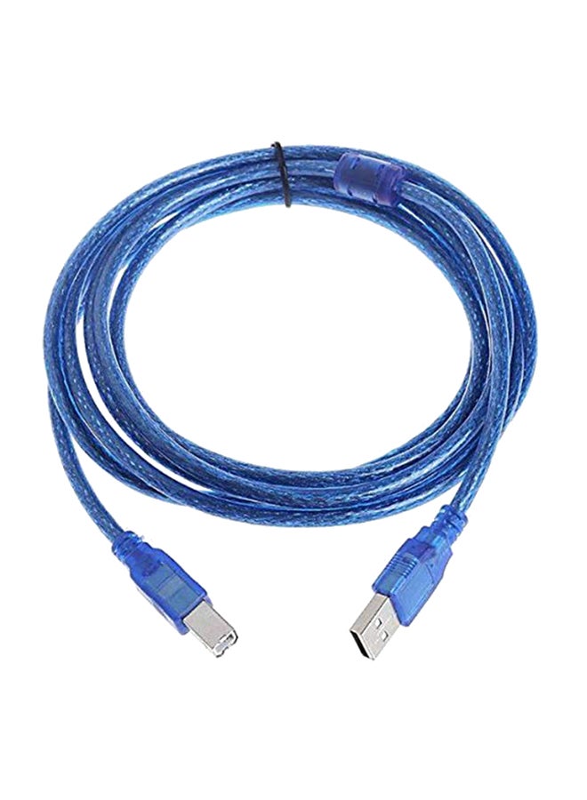 USB 2.0 A To B Male Adapter Data Cable Blue - Image 1