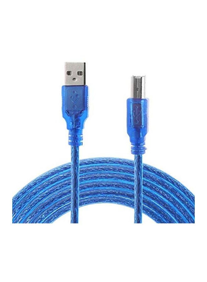 USB 2.0 A To B Male Adapter Data Cable Blue - Image 2
