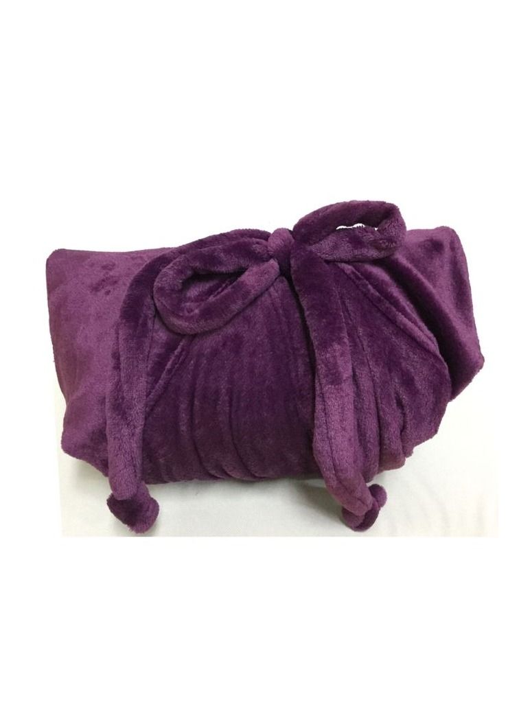 Mintra Soft High Quality Blanket Cape / Hoodie - One Size Fits All  (Purple) - Image 3