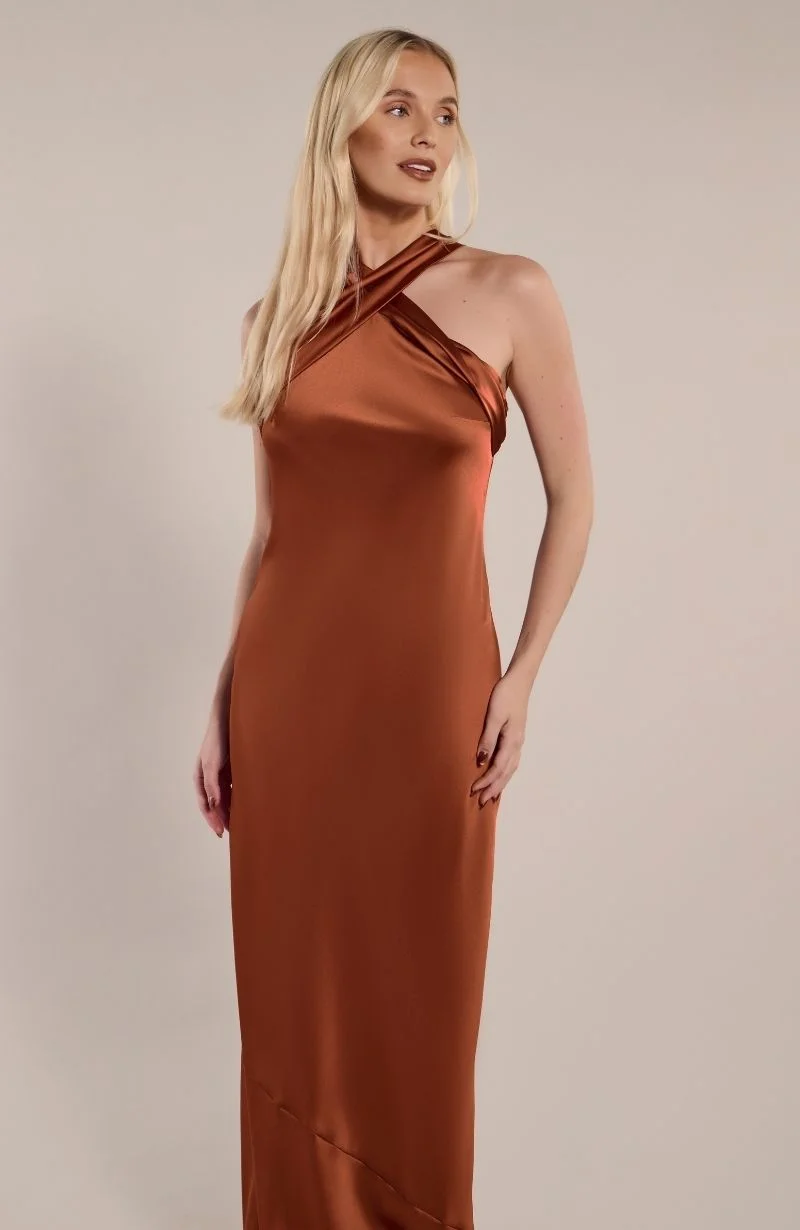 Rewritten London Roma Halterneck Dress
