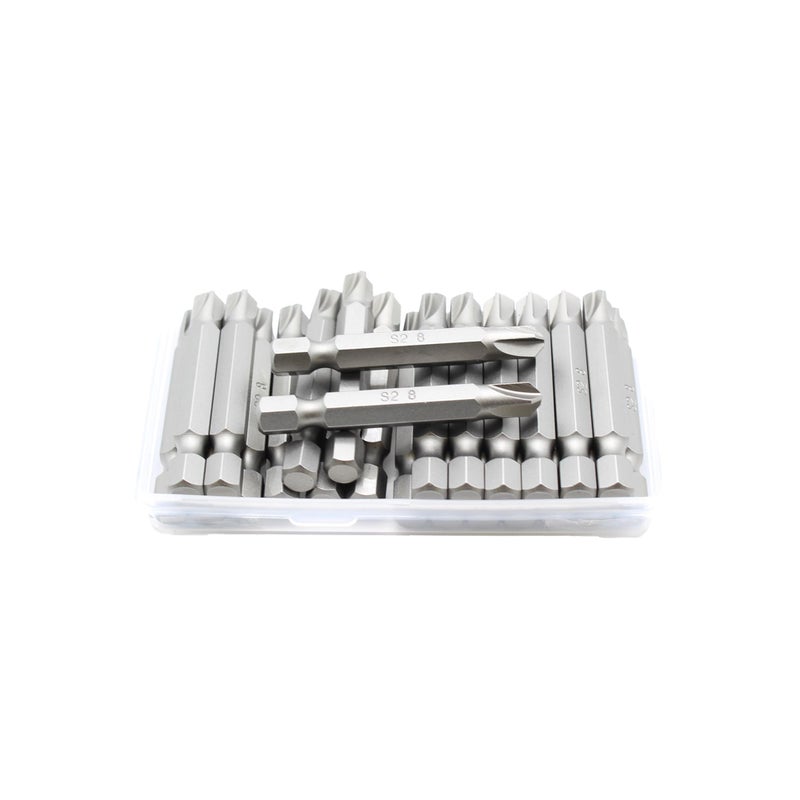 TEMO 25 pc Torq-Set #8 2 Inch Impact Ready Screwdriver Insert Bits with 1/4 inch Hex Shank and Quick Release Slot