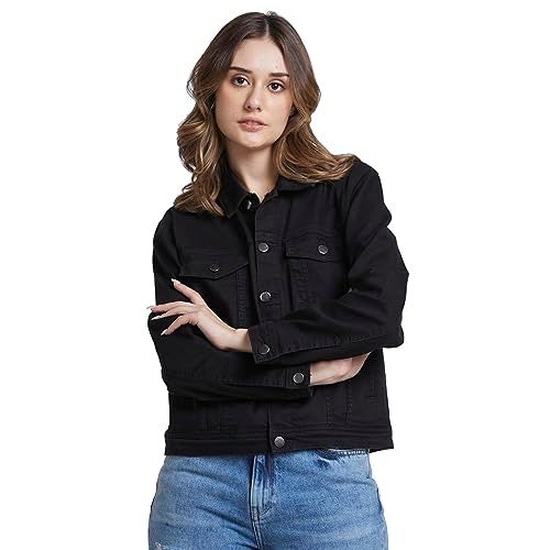 Spykar Women Black Regular Fit Classic Collar Denim Jacket - Image 2