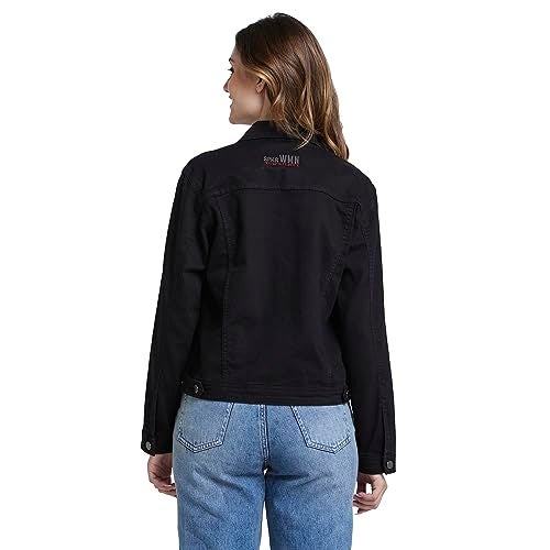 Spykar Women Black Regular Fit Classic Collar Denim Jacket - Image 5