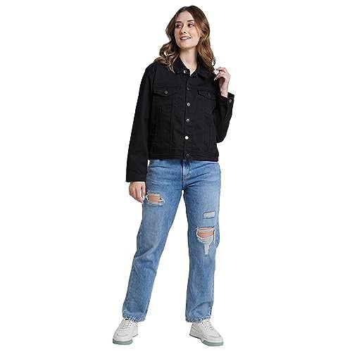 Spykar Women Black Regular Fit Classic Collar Denim Jacket - Image 3