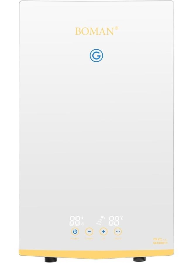 BOMAN Digital Instant Water Heater 12 KW-WZL13-White - Modern Design And Electricity Saver - Image 1