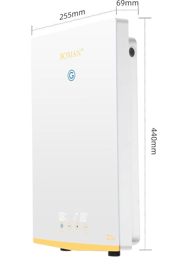 BOMAN Digital Instant Water Heater 12 KW-WZL13-White - Modern Design And Electricity Saver - Image 4