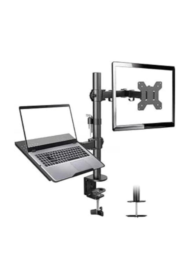 Adjustable desk stand for monitor and laptop - Supports monitors from 13 to 32 inches and laptops from 12 to 17 inches - Practical, convenient, and space-saving - Image 4