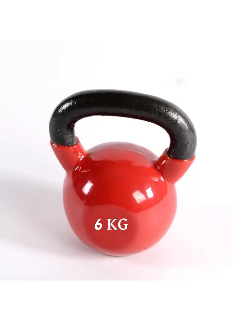 MAAS - A 6 Kg Kettle bell Exercise Tool in Red with a Black Handle - Image 1
