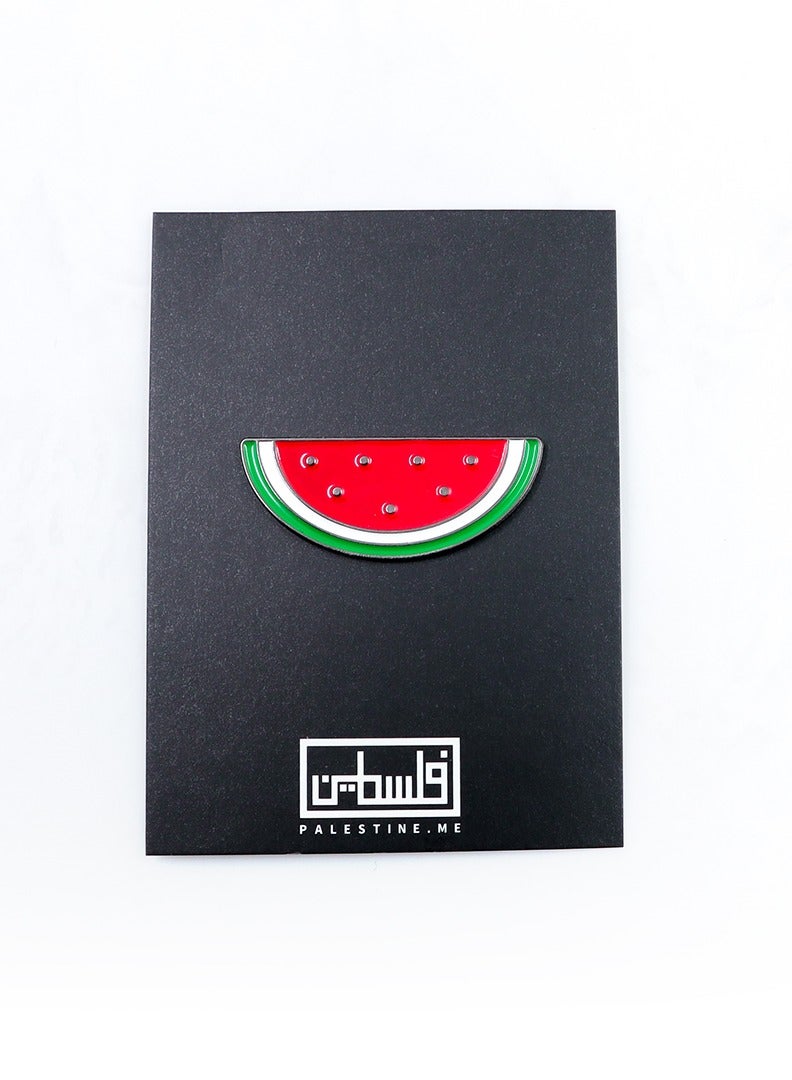 فلسطين . مي شارة التضامن (دبوس مغناطيسي) | شعار البطيخ الفلسطيني, شارة معدنية مع حشوة إيبوكسي  - Image 3