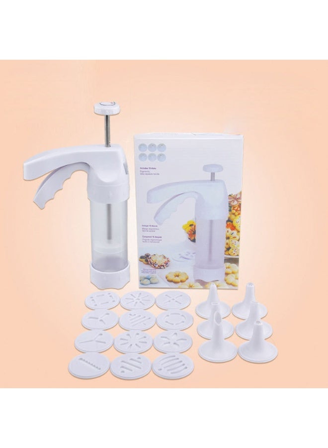 Cookie Press Tool – Cookie Press Set with 12 Discs & 6 Icing Tips, Includes Mini Cookie Cutters, Ideal for DIY Baking & Decoration - Image 1