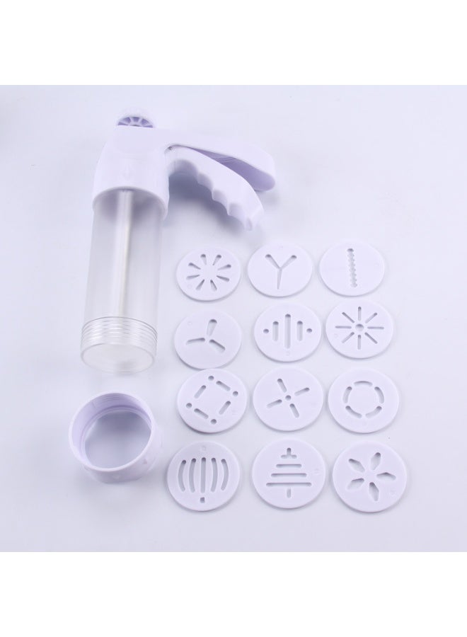 Cookie Press Tool – Cookie Press Set with 12 Discs & 6 Icing Tips, Includes Mini Cookie Cutters, Ideal for DIY Baking & Decoration - Image 2